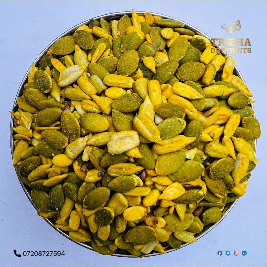 મિક્સ બીજ (શેકેલા અને મીઠું ચડાવેલું)